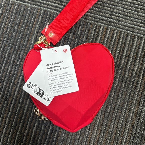 lululemon athletica Handbags - lululemon athletica Oxford  Red Heart Wristlet